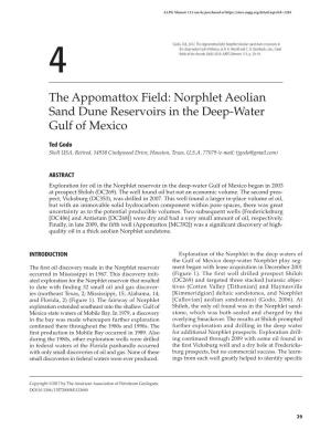Chapter 4: the Appomattox Field: Norphlet Aeolian Sand Dune Reservoirs in the Deep-Water Gulf of Mexico