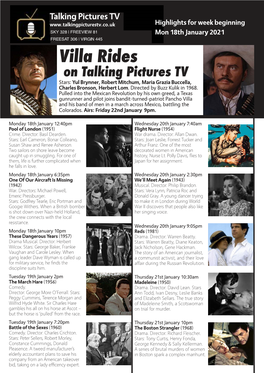 Villa Rides on Talking Pictures TV Stars: Yul Brynner, Robert Mitchum, Maria Grazia Buccella, Charles Bronson, Herbert Lom