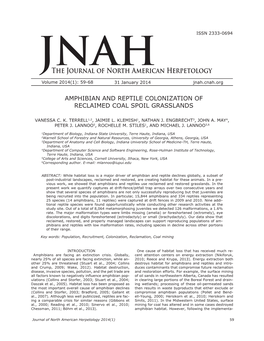 The Journal of North American Herpetology