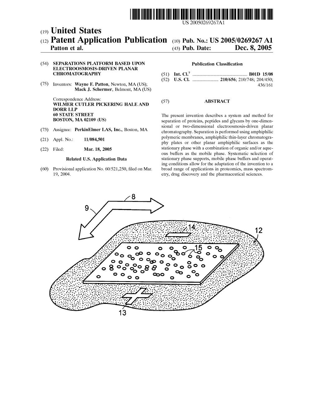 (12) Patent Application Publication (10) Pub. No.: US 2005/0269267 A1 Patton Et Al
