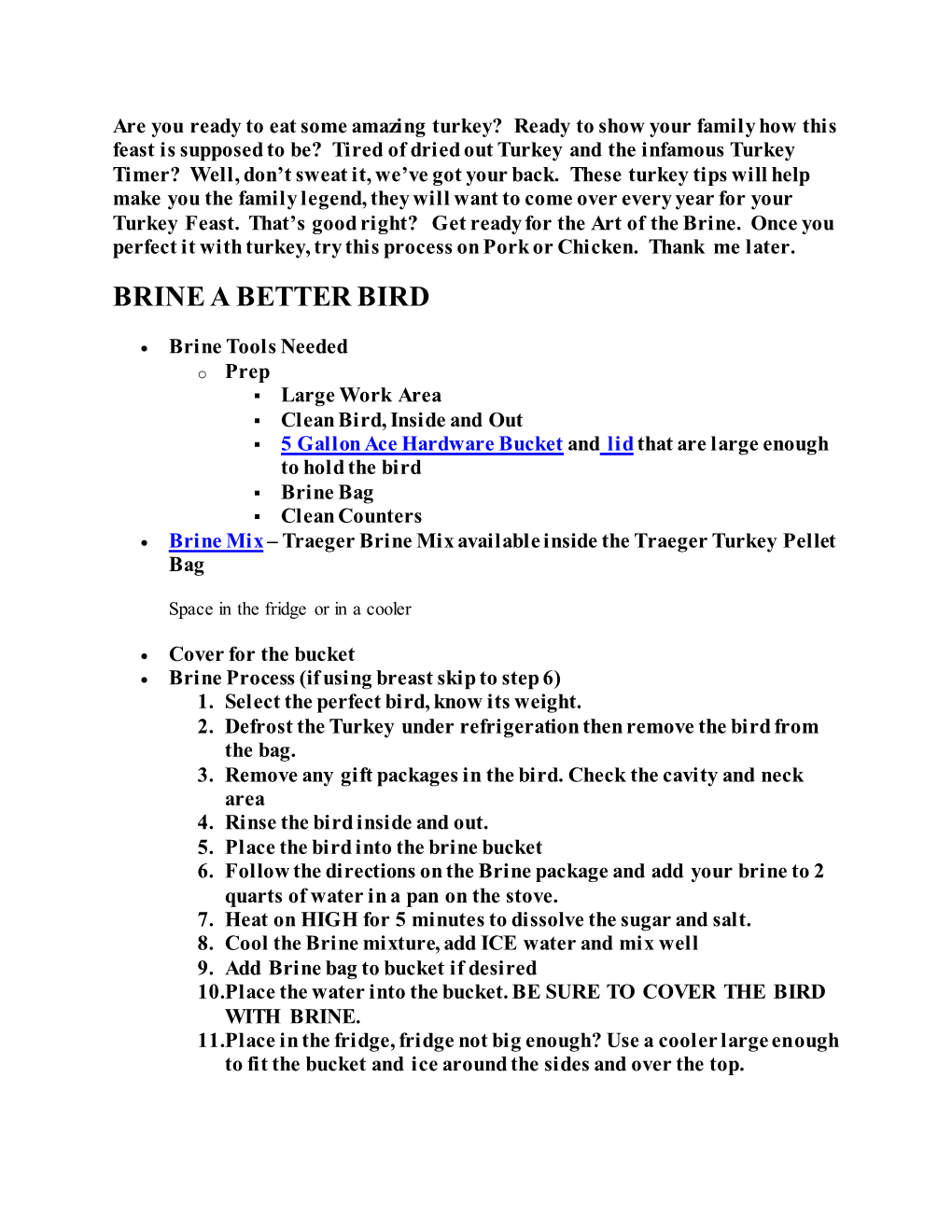 Brine a Better Bird