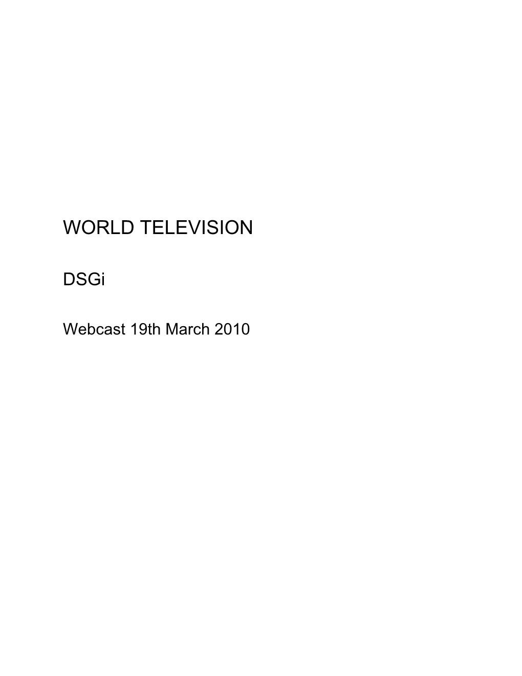 World Television