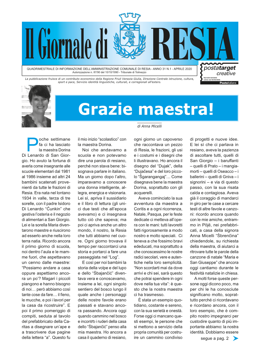 Grazie Maestra!