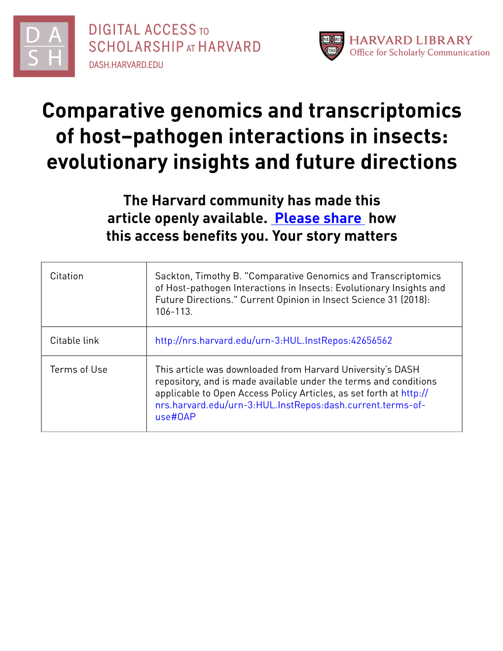 Comparative Genomics and Transcriptomics of Host–Pathogen Interactions in Insects: Evolutionary Insights and Future Directions