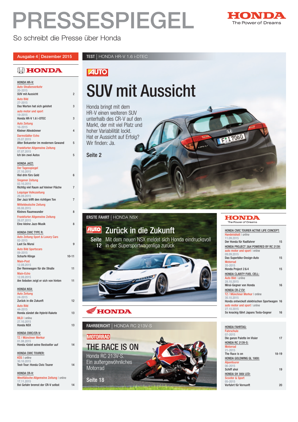 PRESSESPIEGEL So Schreibt Die Presse Über Honda