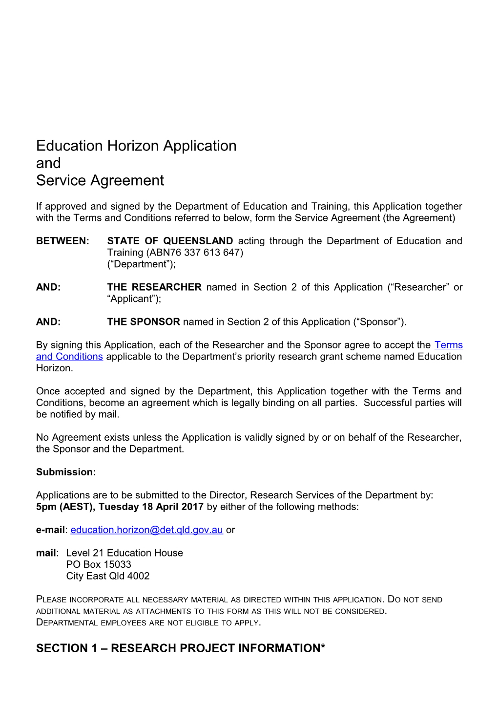 Education Horizon Application