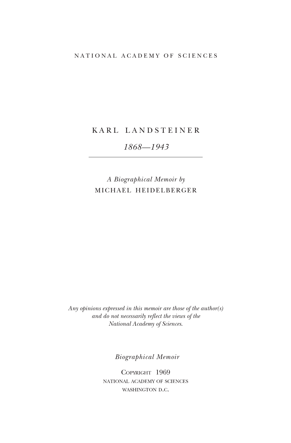 Karl Landsteiner