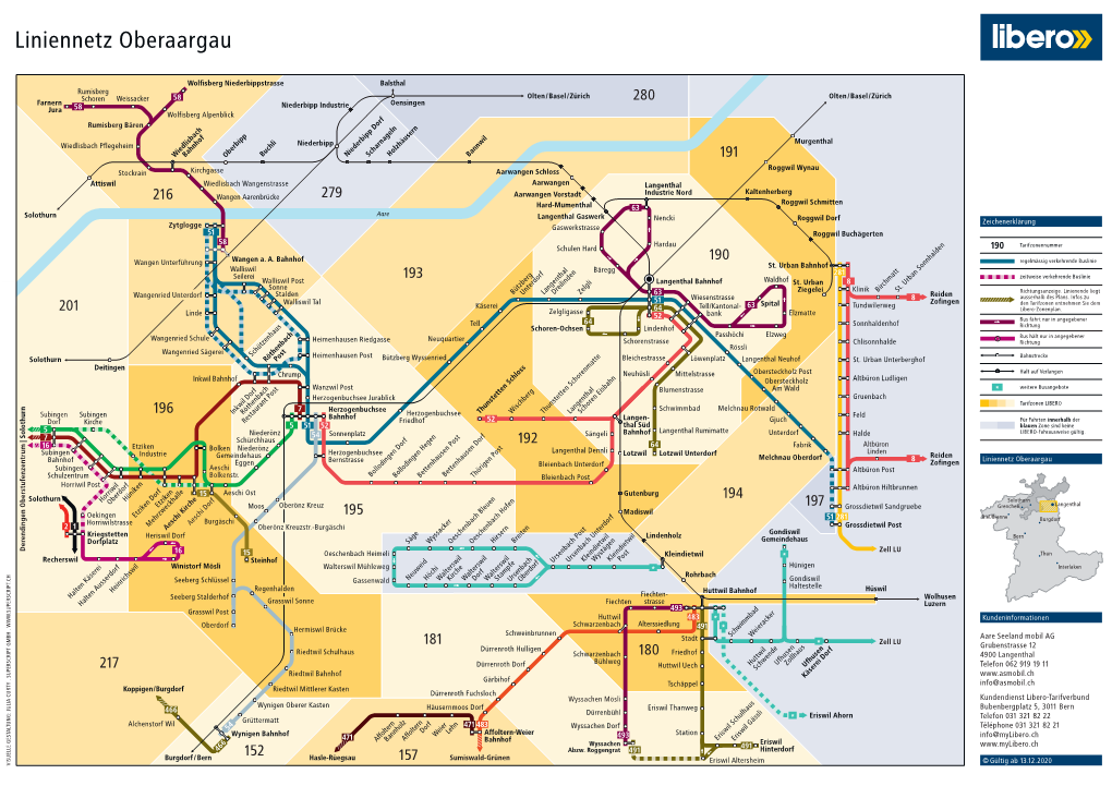 Liniennetz Oberaargau