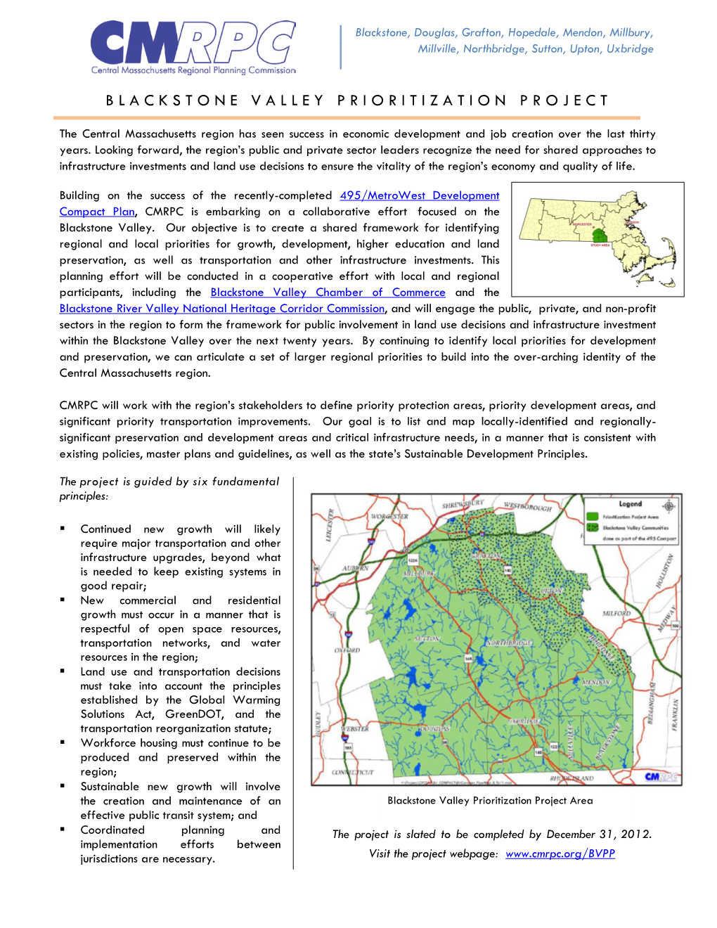 Blackstone Valley Prioritization Project