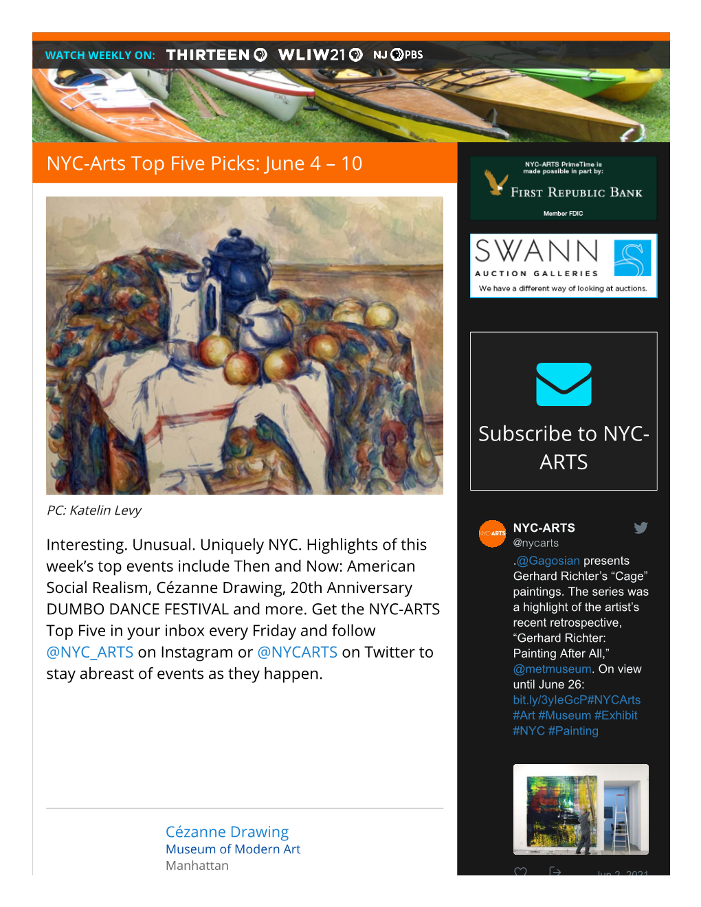 NYC-Arts Top Five Picks: June 4 – 10