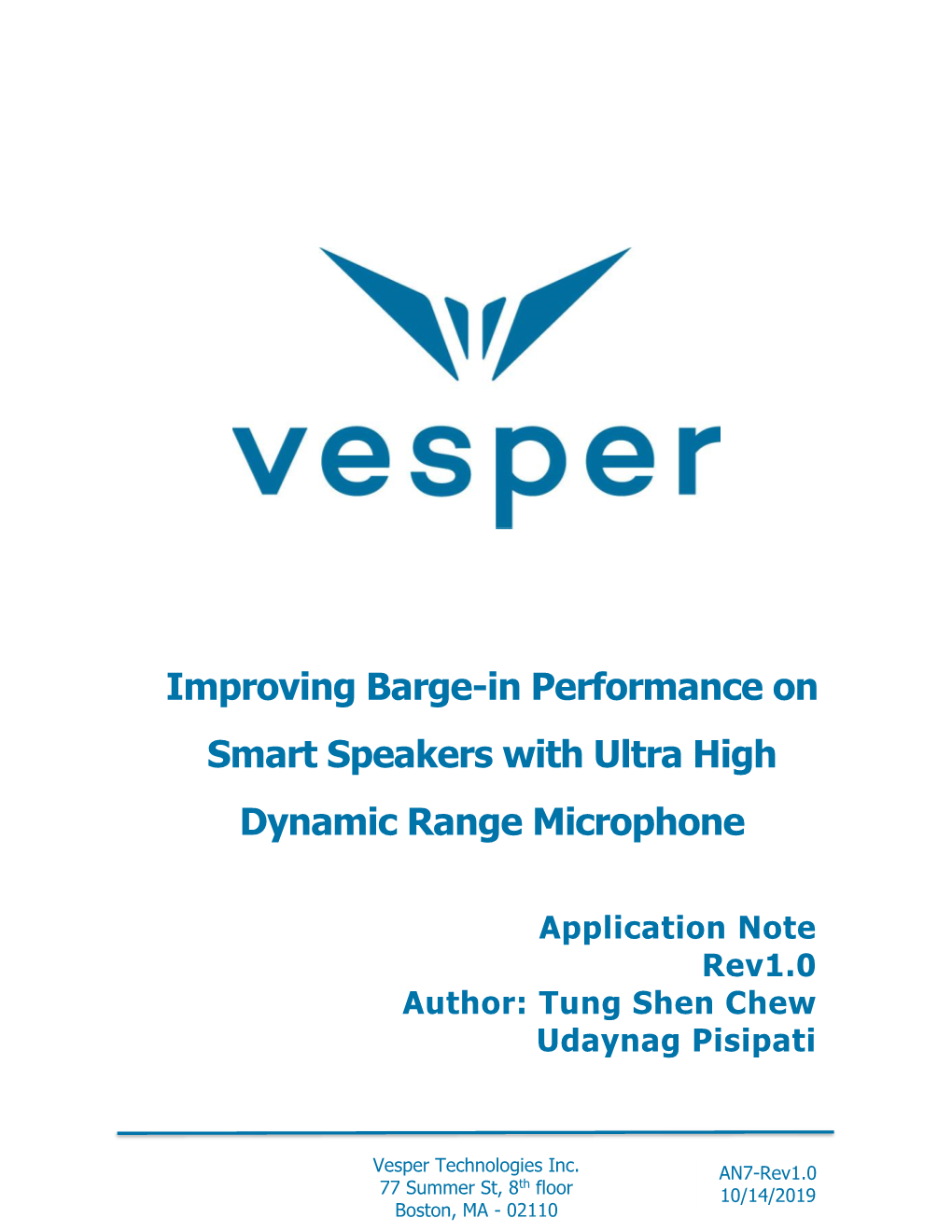Improving Barge-In Performance on Smart Speakers with Ultra High