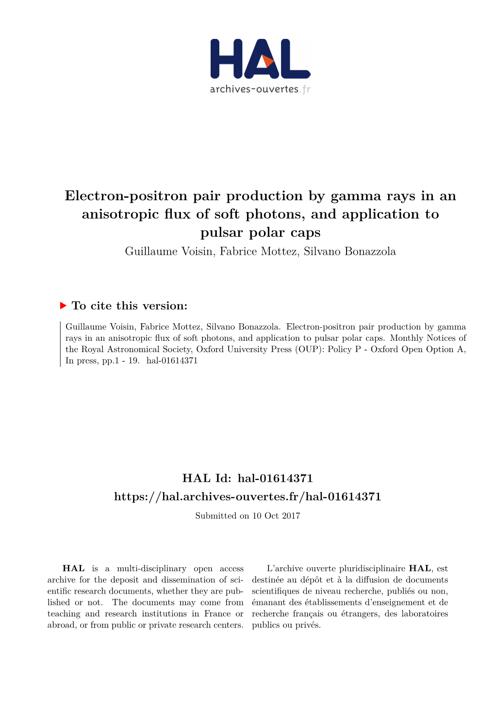 Electron-Positron Pair Production by Gamma Rays in an Anisotropic Flux Of