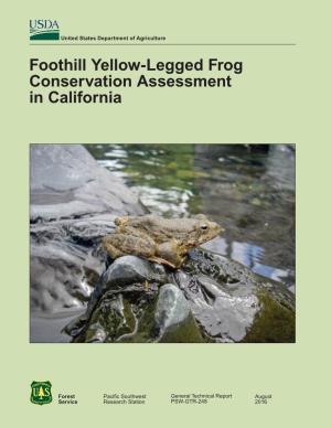 Foothill Yellow-Legged Frog Conservation Assessment in California