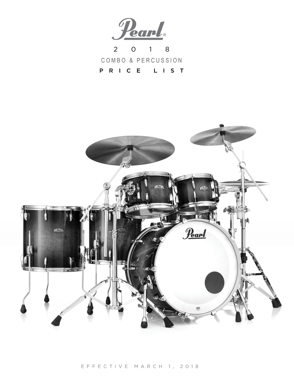 Pearl 2018 Combo Percussion Retail Price List