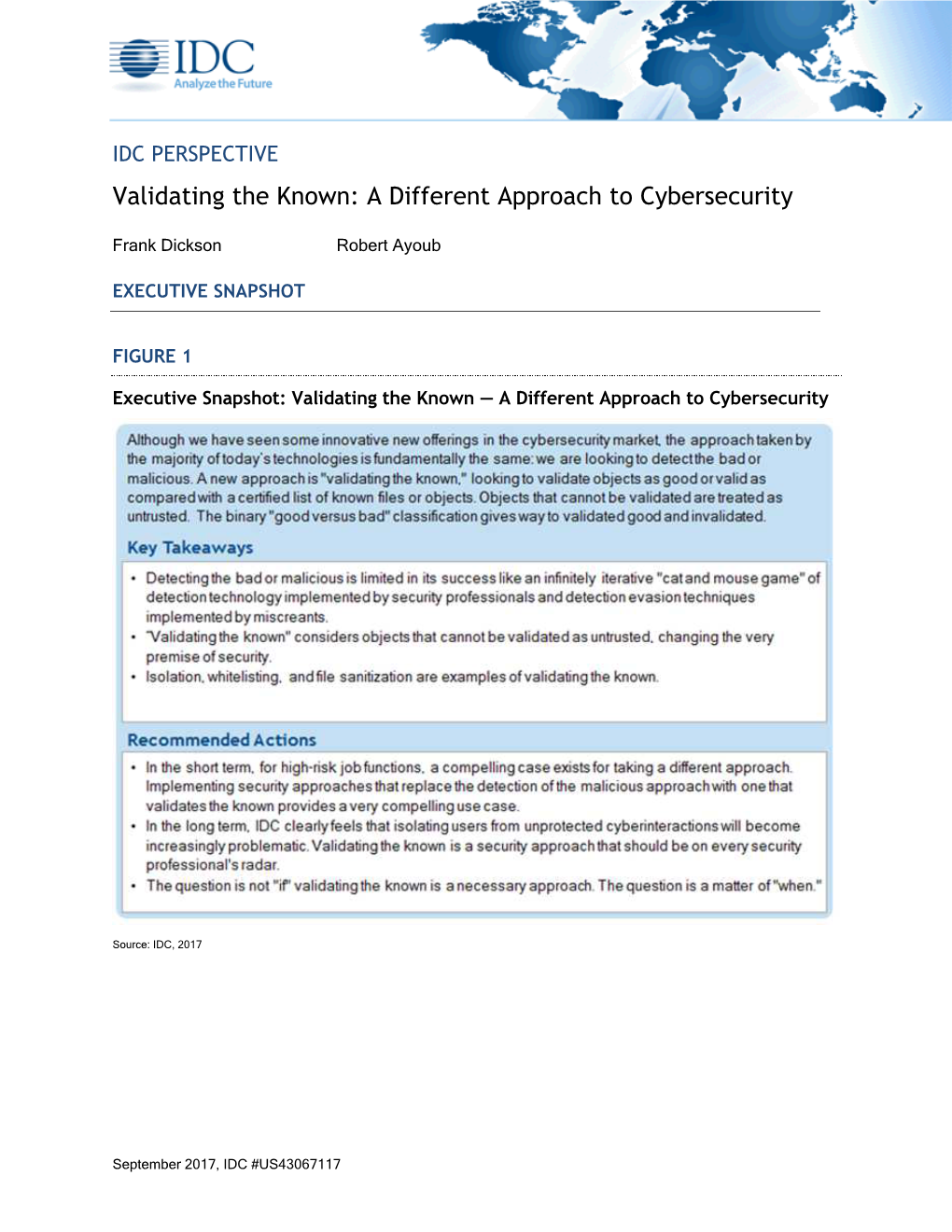 Validating the Known: a Different Approach to Cybersecurity