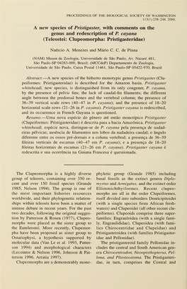PROCEEDINGS of the BIOLOGICAL SOCIETY of WASHINGTON 113(L):238-248