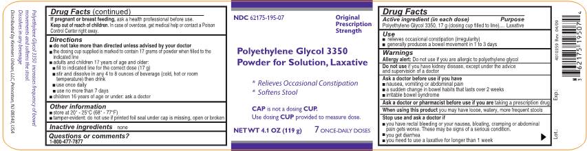 Polyethylene Glycol 3350 Powder for Solution, Laxative