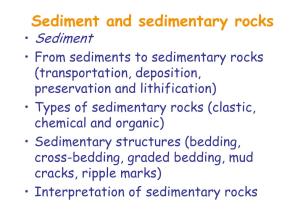Sediment and Sedimentary Rocks