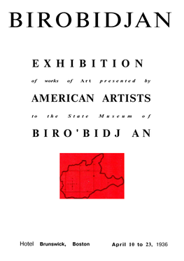 E X H I B I T I O N American Artists Biro'bidj An