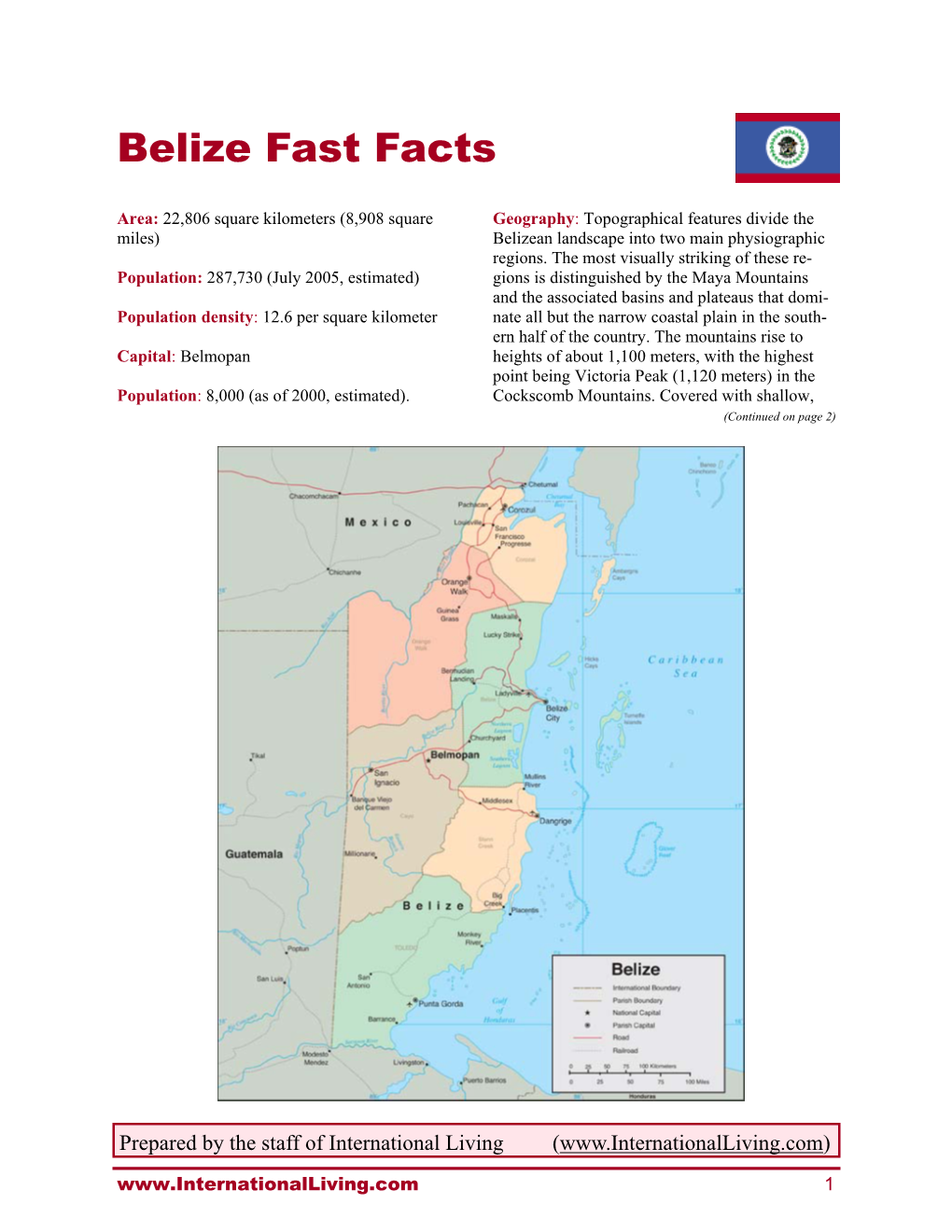 Belize Fast Facts