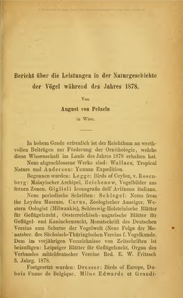 Archiv Für Naturgeschichte