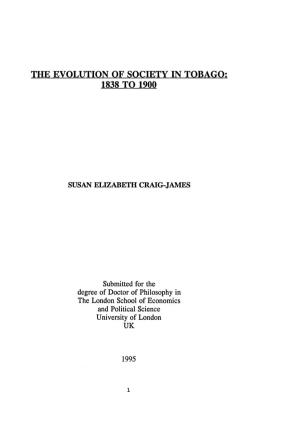 Tobago: 1838 to 1900
