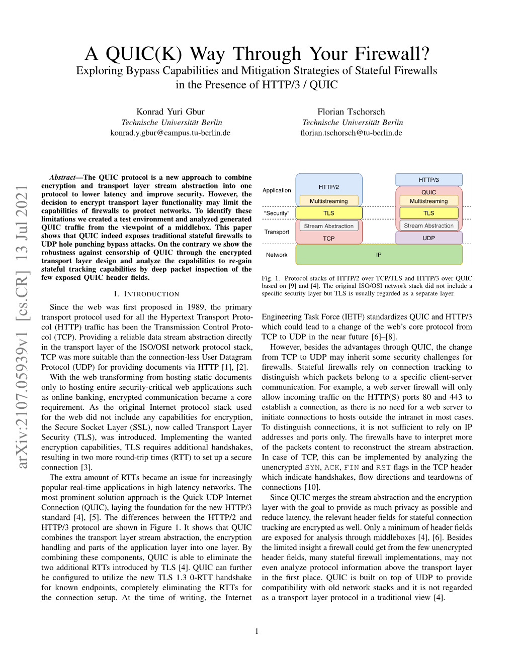 A QUIC(K) Way Through Your Firewall? Exploring Bypass Capabilities and Mitigation Strategies of Stateful Firewalls in the Presence of HTTP/3 / QUIC