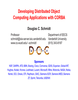 Developing Distributed Object Computing Applications with CORBA