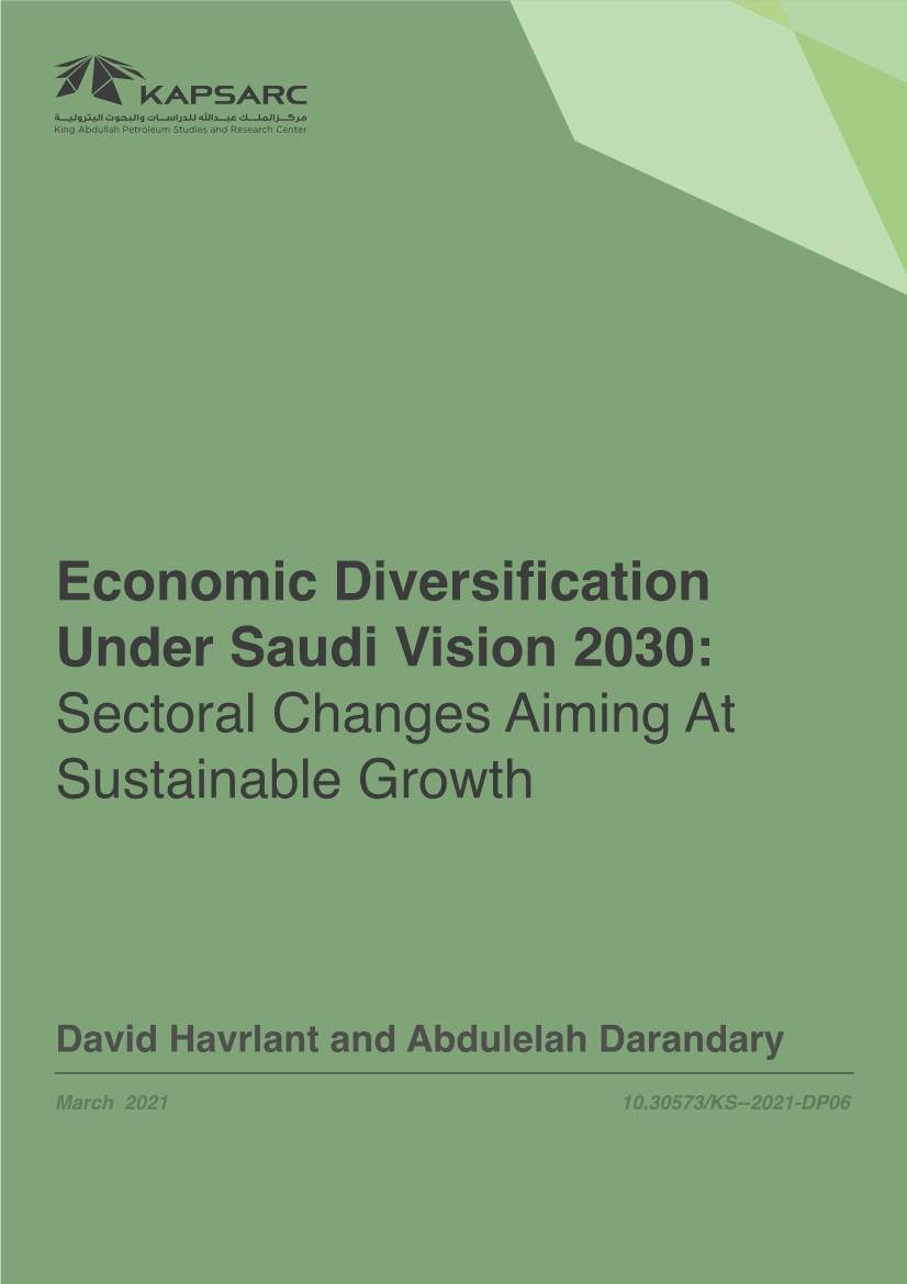 Economic Diversification Under Saudi Vision 2030: Sectoral Changes Aiming at Sustainable Growth