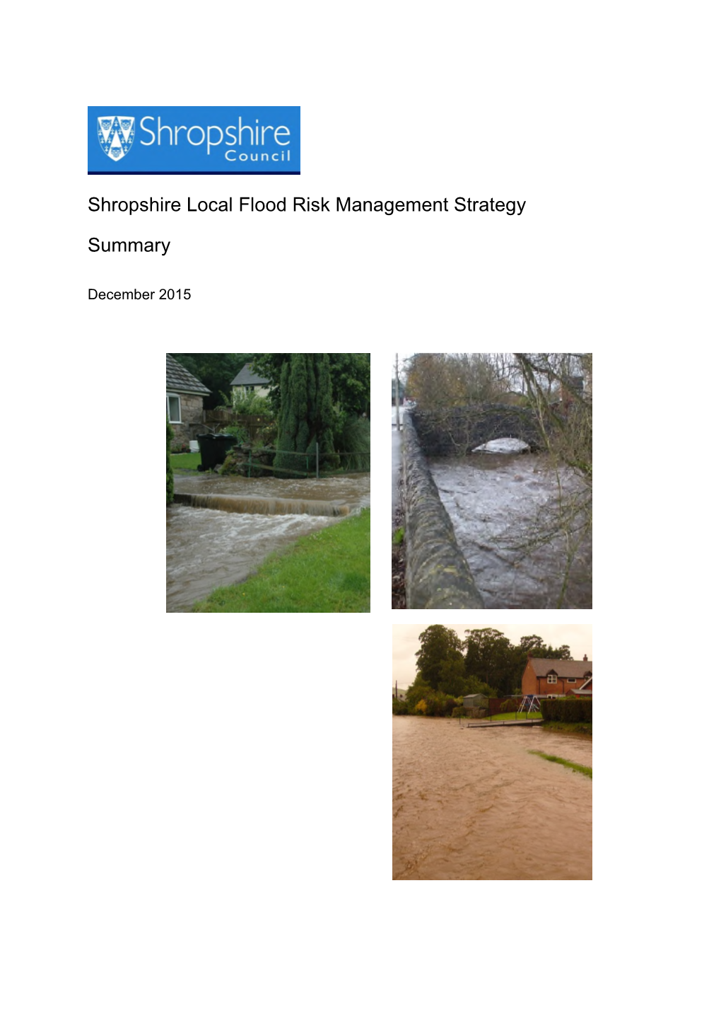 Shropshire Local Flood Risk Management Strategy Summary