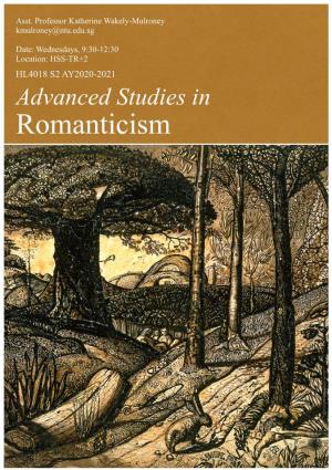 Advanced Studies in Romanticism Description
