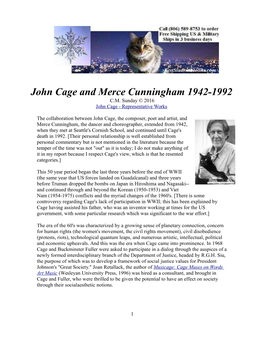 John Cage and Merce Cunningham 1942-1992 C.M