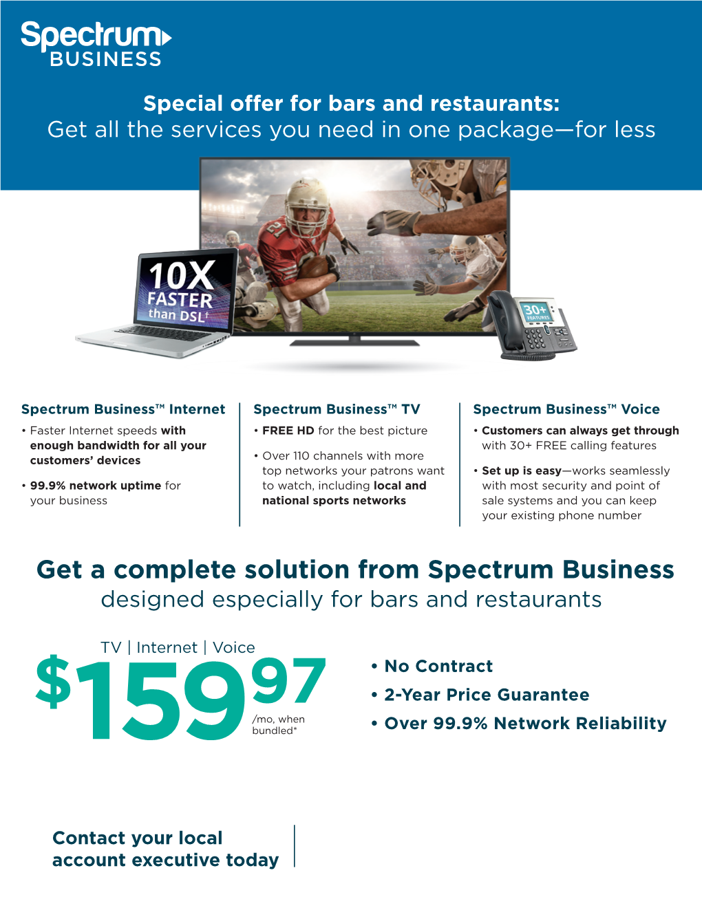 Get a Complete Solution from Spectrum Business Designed Especially for Bars and Restaurants