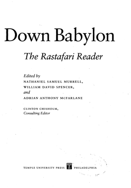 The Rastafari Reader