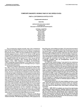 Composite Magnetic Anomaly Map of the United States