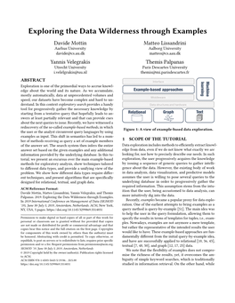 Exploring the Data Wilderness Through Examples