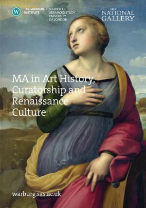 MA in Art History, Curatorship and Renaissance Culture
