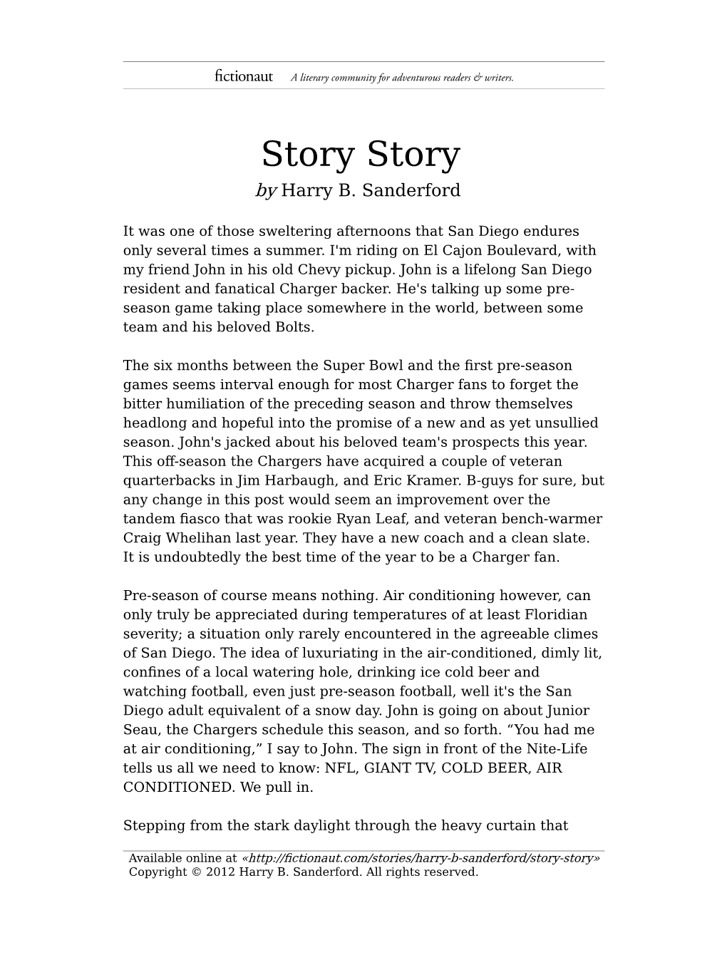 Story Story by Harry B