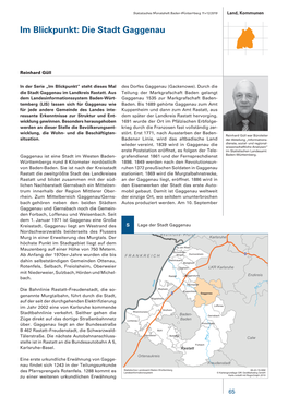 Im Blickpunkt: Die Stadt Gaggenau