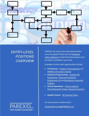 Entry-Level Positions Overview