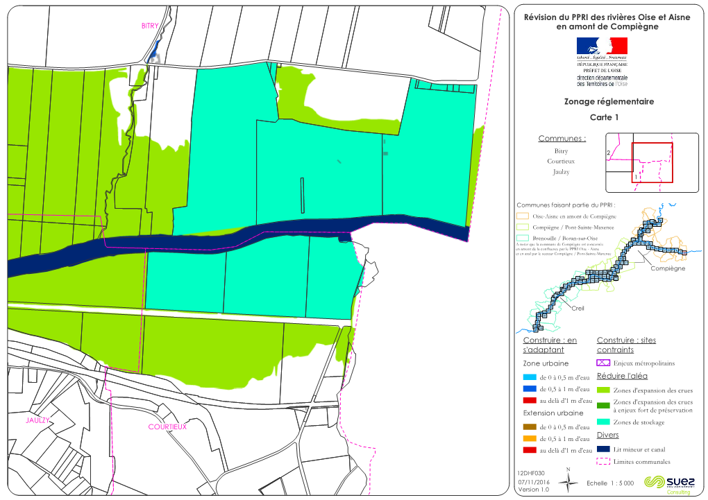 Zonage Réglementaire Révision Du PPRI Des Rivières Oise Et Aisne En