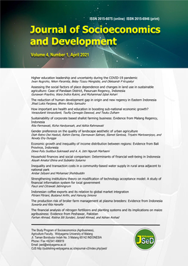 Journal of Socioeconomics and Development