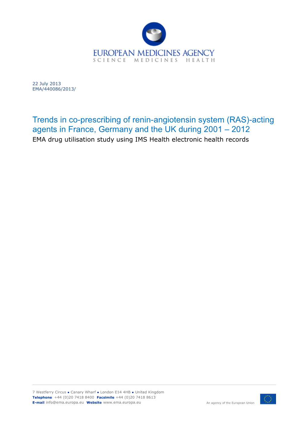 Trends in Co-Prescribing of Renin-Angiotensin System (RAS)