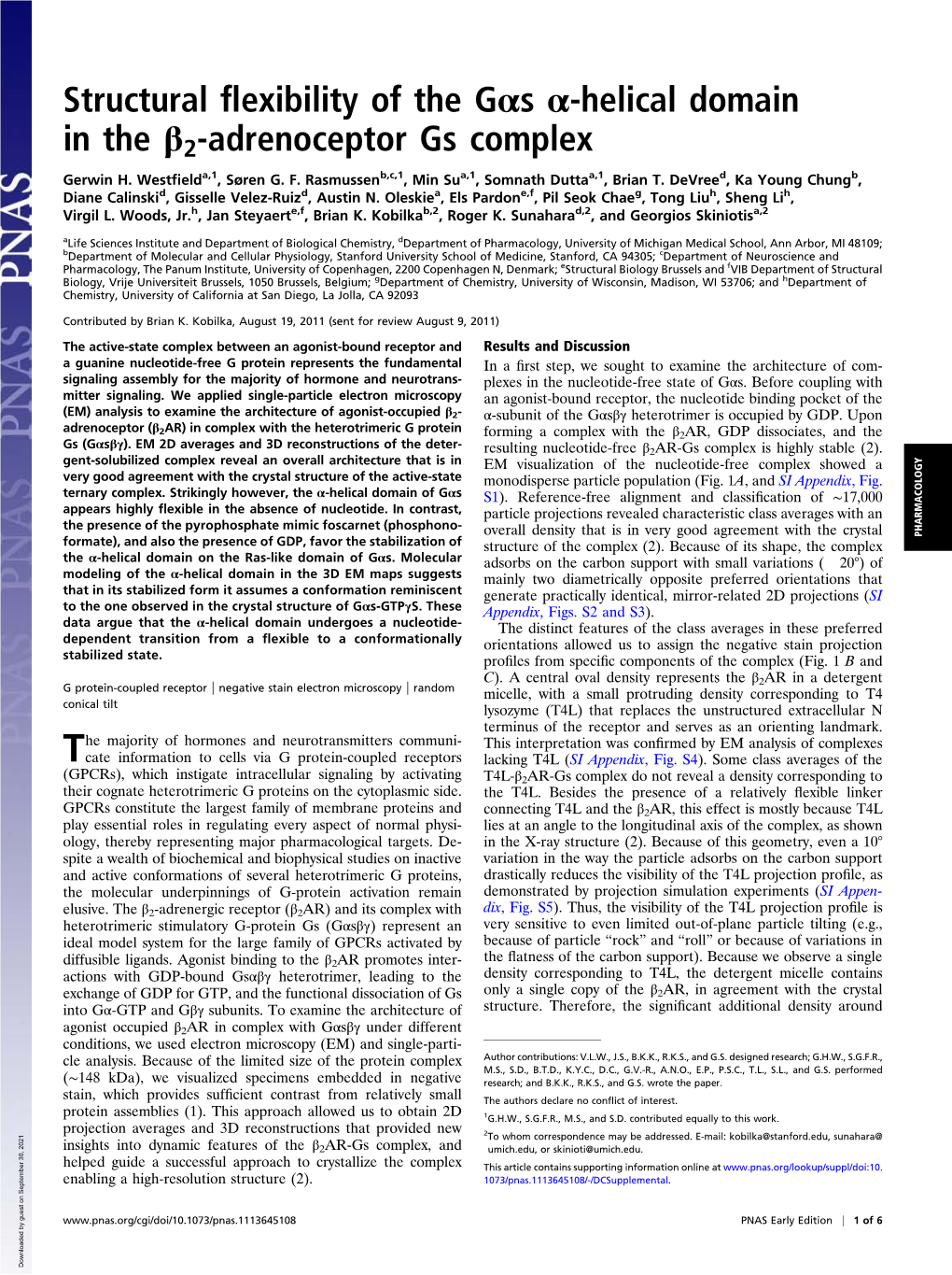 Structural Flexibility of the Gαs Α-Helical Domain in the Β2