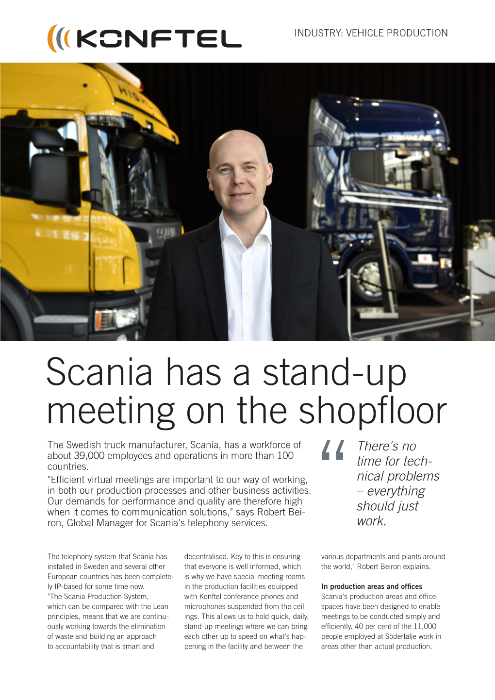 Scania Has a Stand-Up Meeting on the Shopfloor