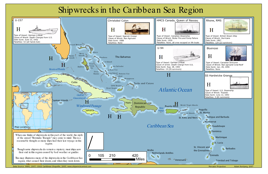 Shipwrecks in the Caribbean Sea Region