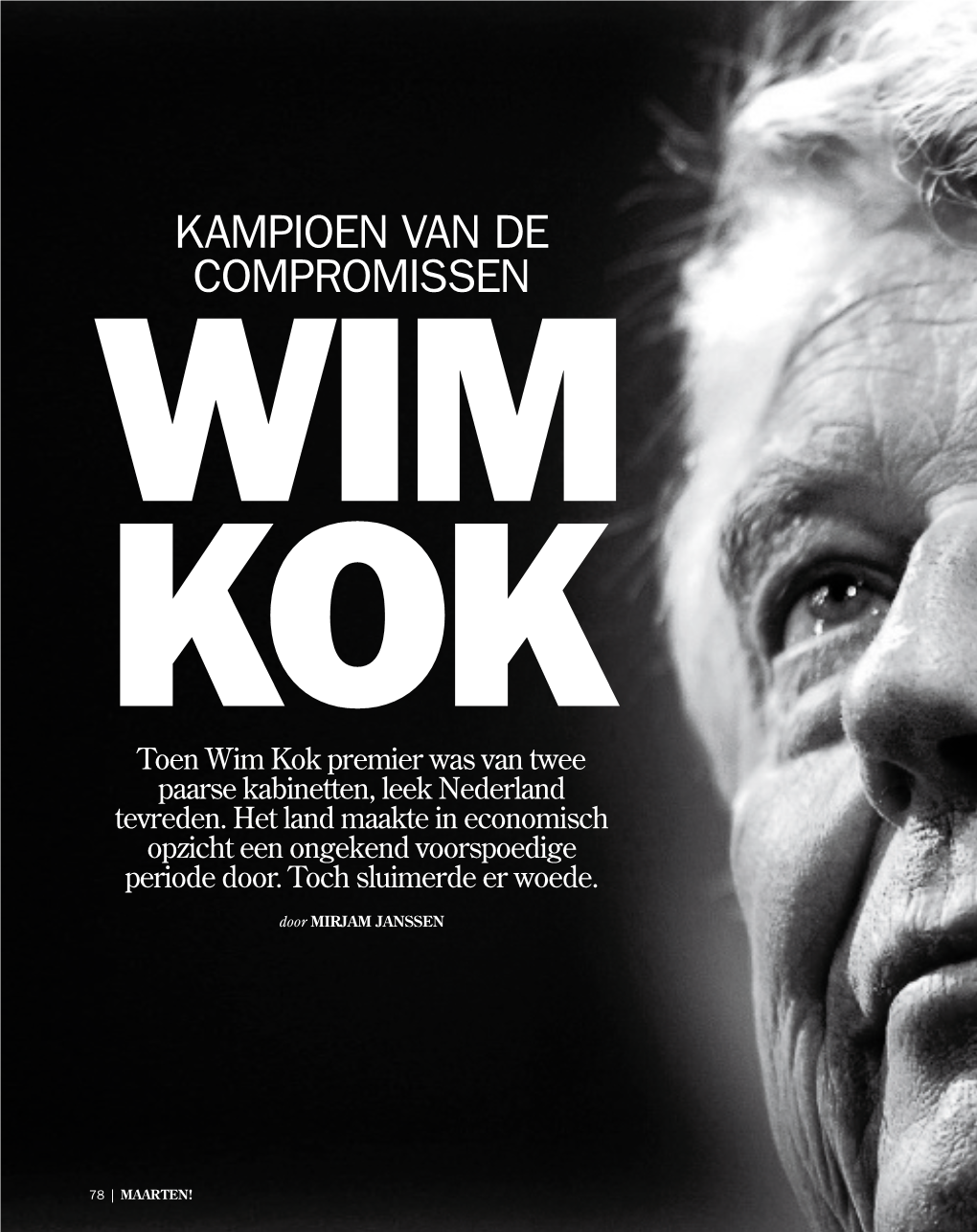 Wim Kok. Kampioen Van De Compromissen