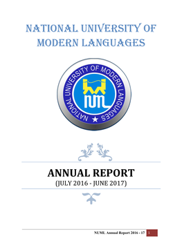 National University of Modern Languages Annual Report