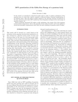 DFT Quantization of the Gibbs Free Energy of a Quantum Body