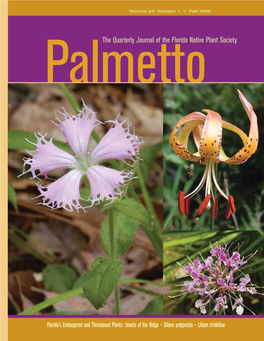 The Quarterly Journal of the Florida Native Plant Society